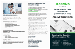 Acentra Health HCQU Online Trainings Brochure 11-2023